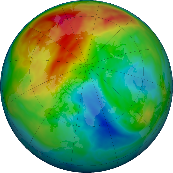 Arctic ozone map for 28 December 2020